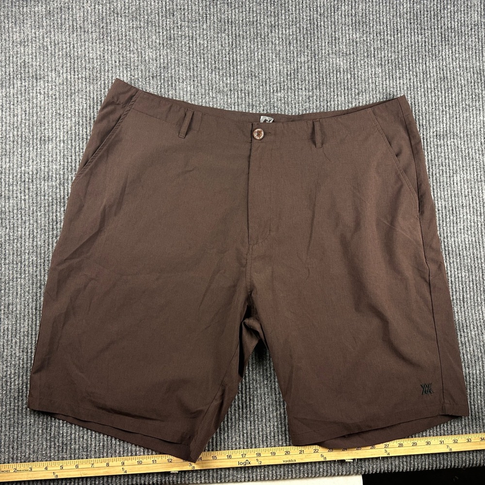 Dixxon Flannel Co Hybrid Shorts Mens 44 Brown Live Fast Forever Quick Dry Water